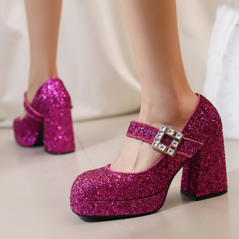 Xxl Women Fashion - Dames Mary Jane schoenen met blokhak,