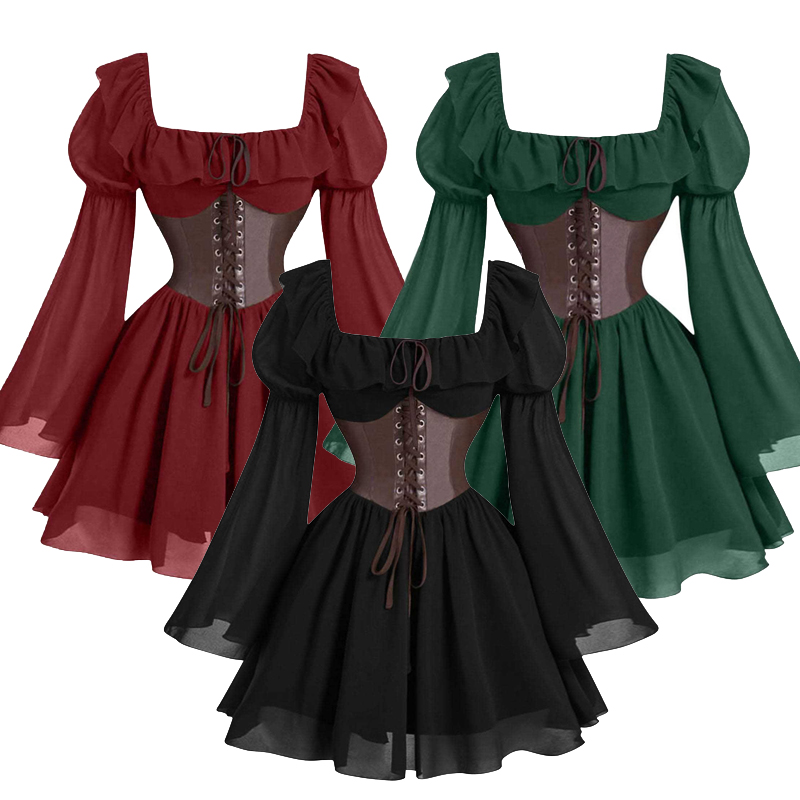 Women'S Fashion Renaissance Period - Nieuwe Middeleeuwse Renaissance Periode Lange Mouwen