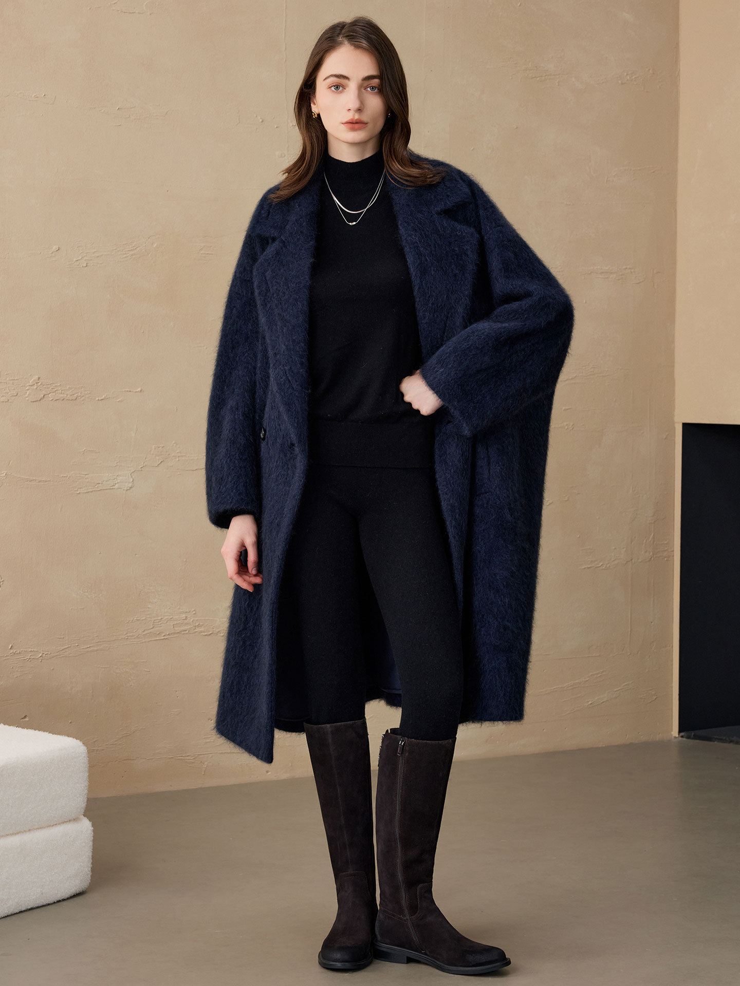 Women'S Fashion Blazer - Allingentle damesblazer wollen mode lange jas