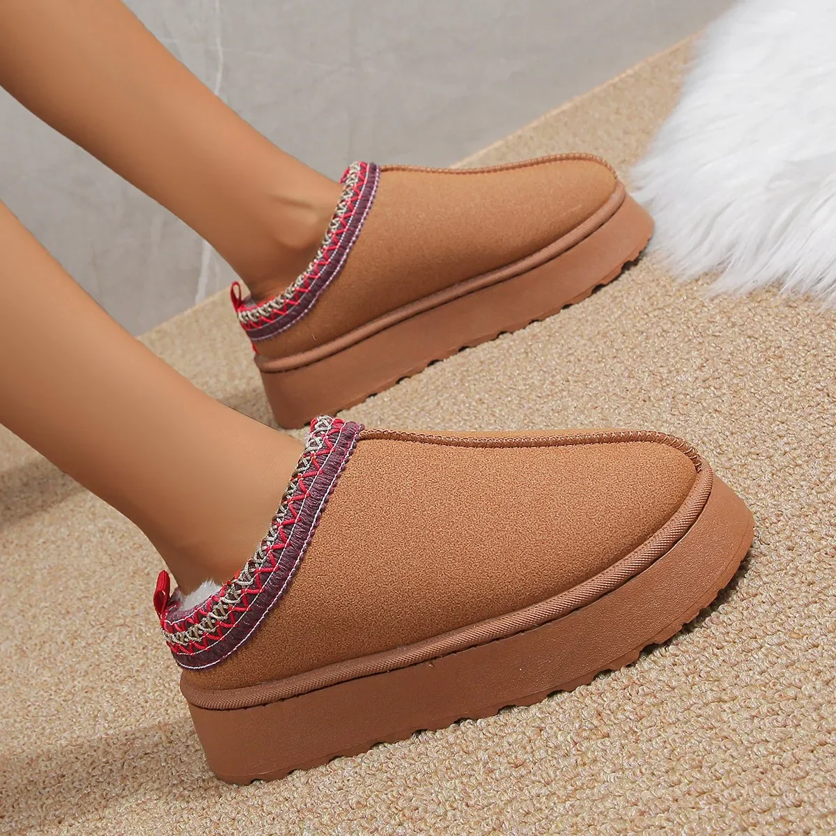 Women'S Fashion Ugg Boots - Nieuwe enkelflats platform dames snowboots suède