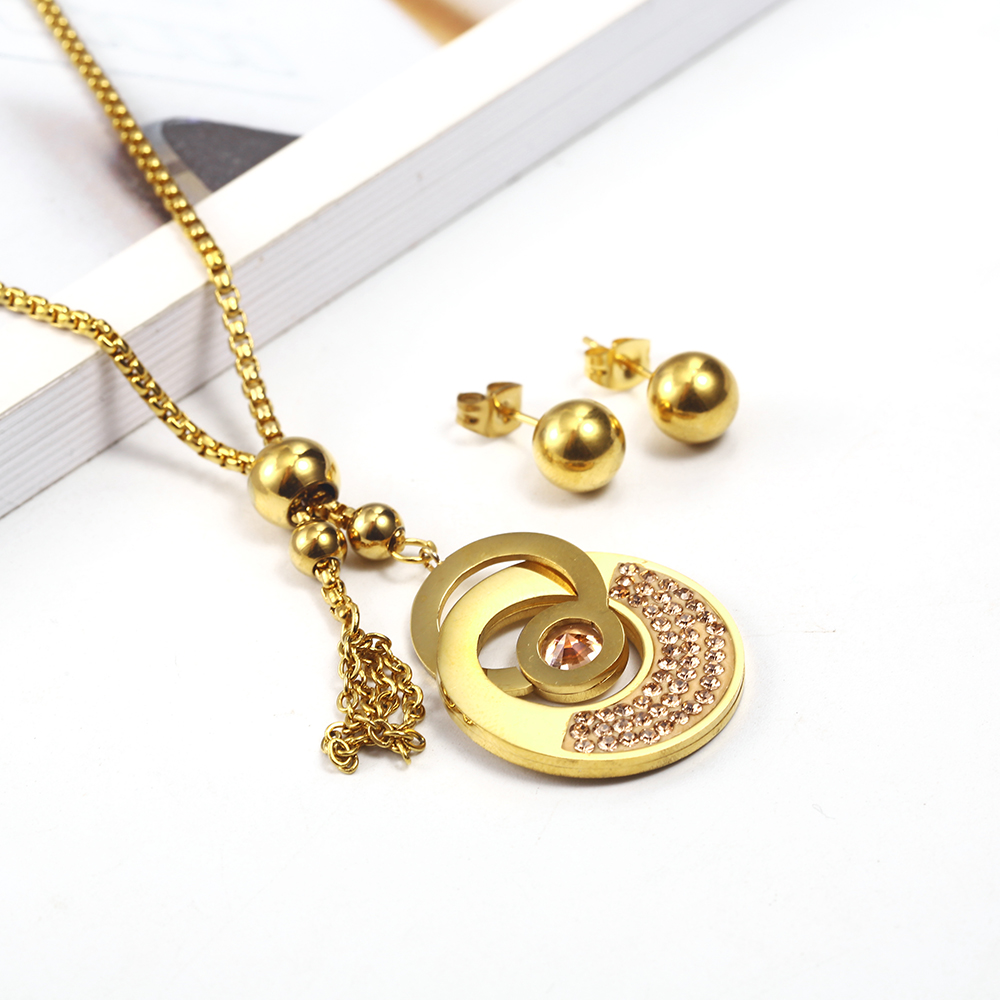 Women'S Fashion Vogue - Oufei Rvs Sieraden Crystal Vrouw Vogue