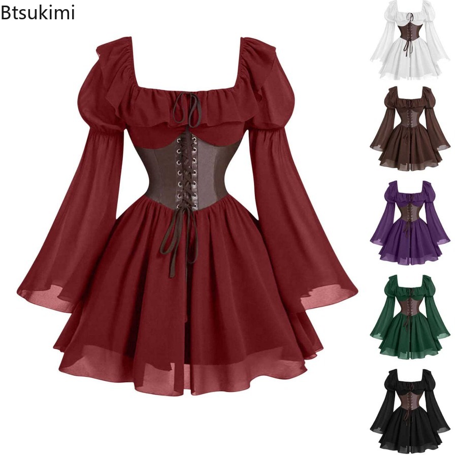 Women'S Fashion Renaissance Period - Middeleeuwse jurk uit de renaissanceperiode, middeleeuwse