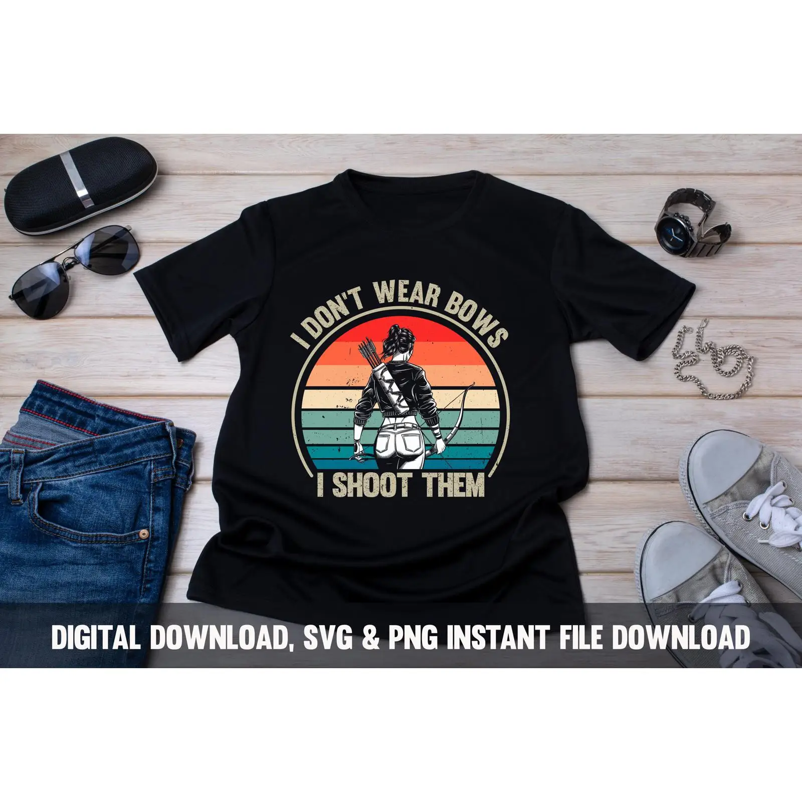 Women Fashion Png - Boogschutter Vrouw SVG PNG Jachtmeisje Design