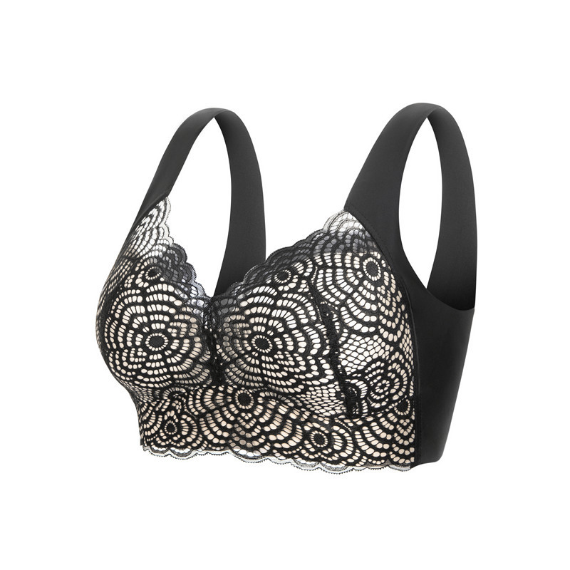 Bra Top Seamless - L'bellagiovanna Draadloze kanten bh-tanktop voor dames,