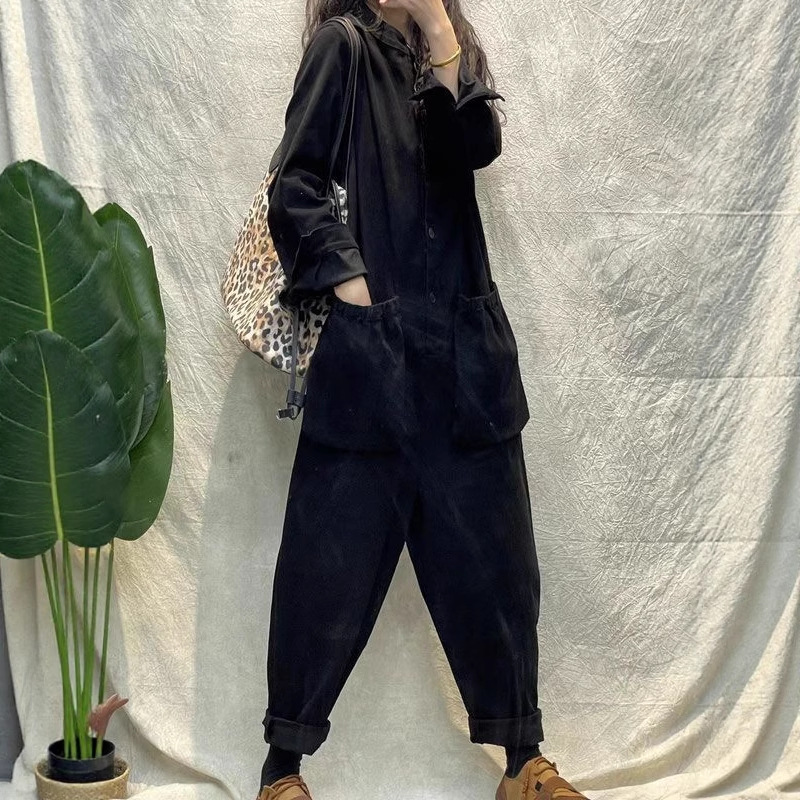 Women'S Fashion Utility Pants - Casual dames jumpsuit cargo wijde pijpen