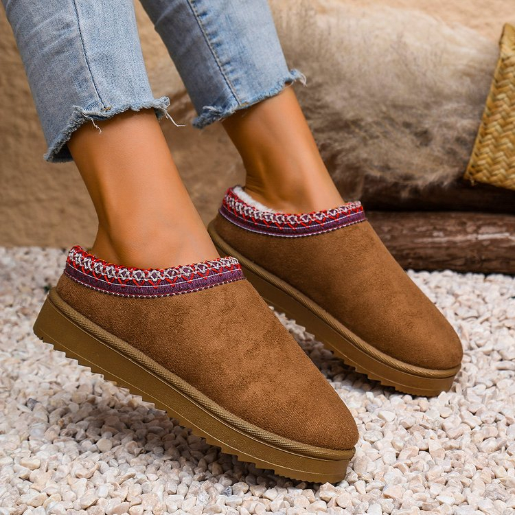 Women'S Fashion Ugg Boots - 2025new Dames Snowboots Casual Slip-on Wol