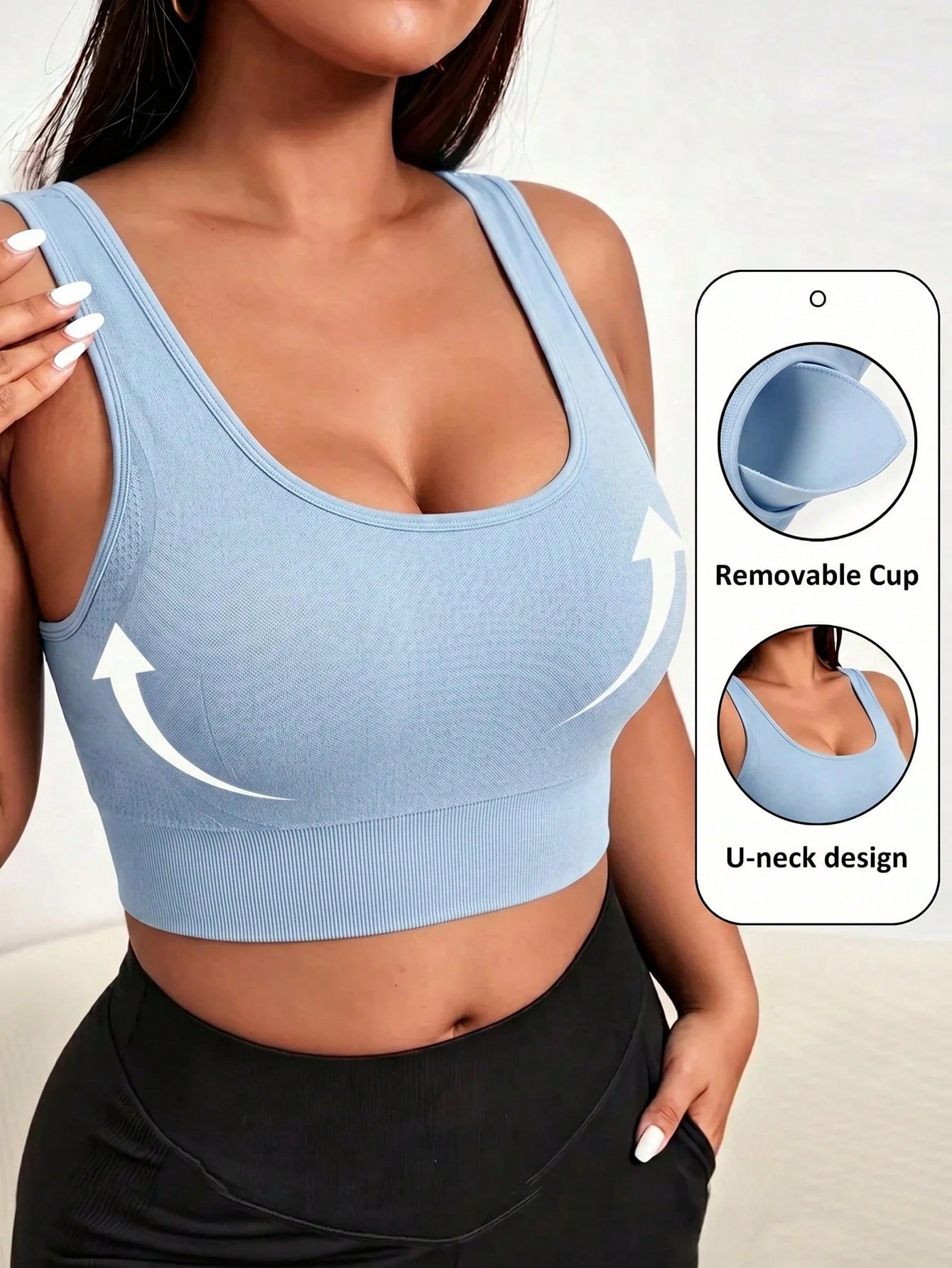 Bra Top Seamless - Plus Size Naadloze Sportbeha voor Dames,