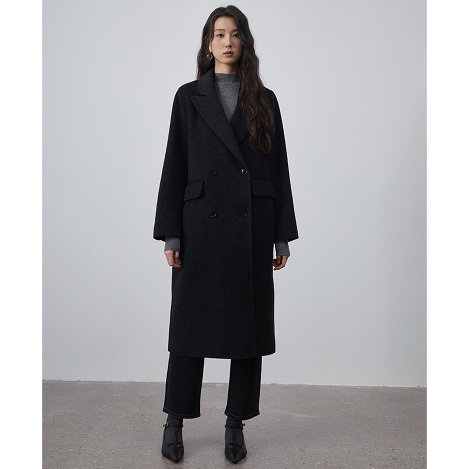 Women'S Fashion Blazer - Allingentle damespak lange blazer wollen mode