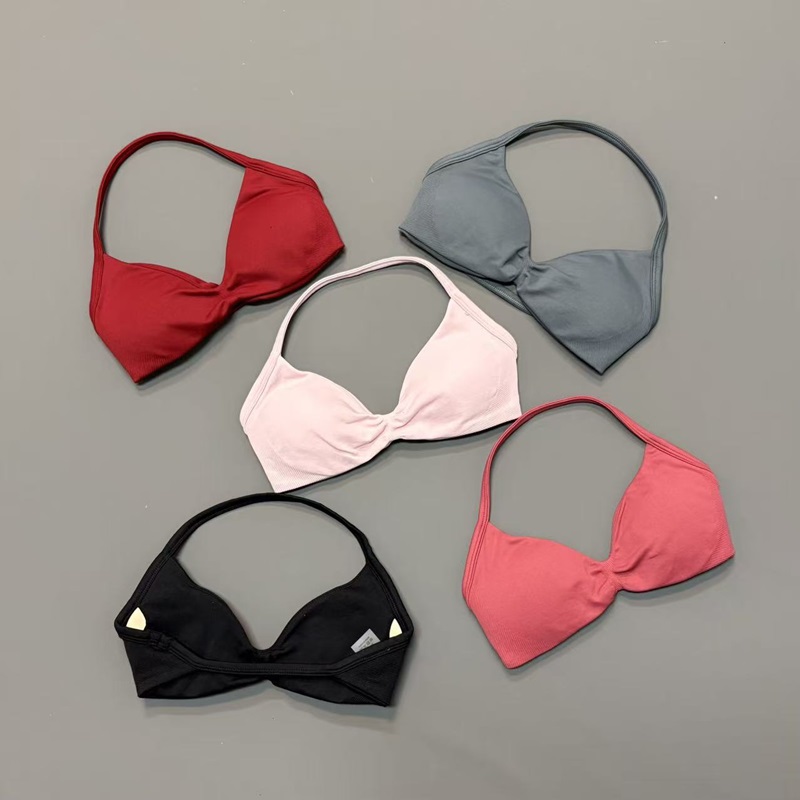 Bra Top Seamless - Dames Halter Sportbeha V-hals Gevoerde Yoga
