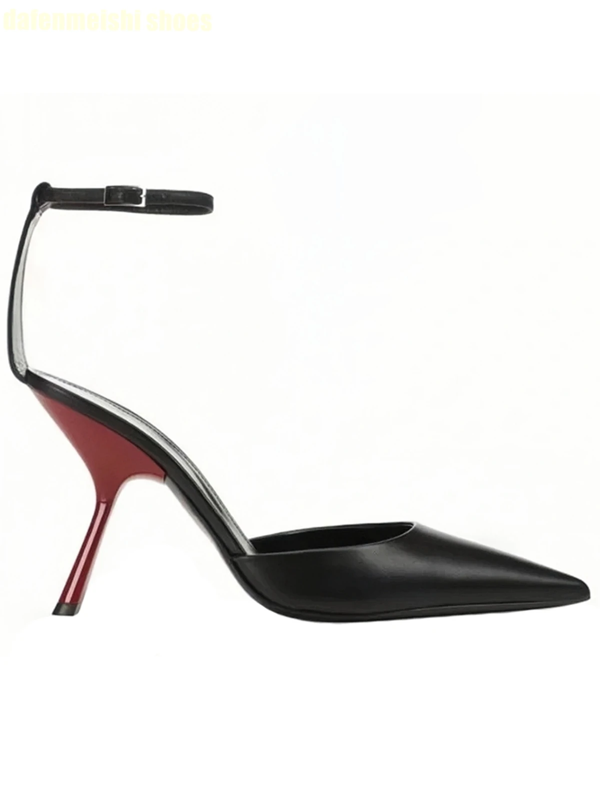 Women'S Fashion Winter 2025 - Zwart/rood Gemengde Kleur Sexy Dunne Hak