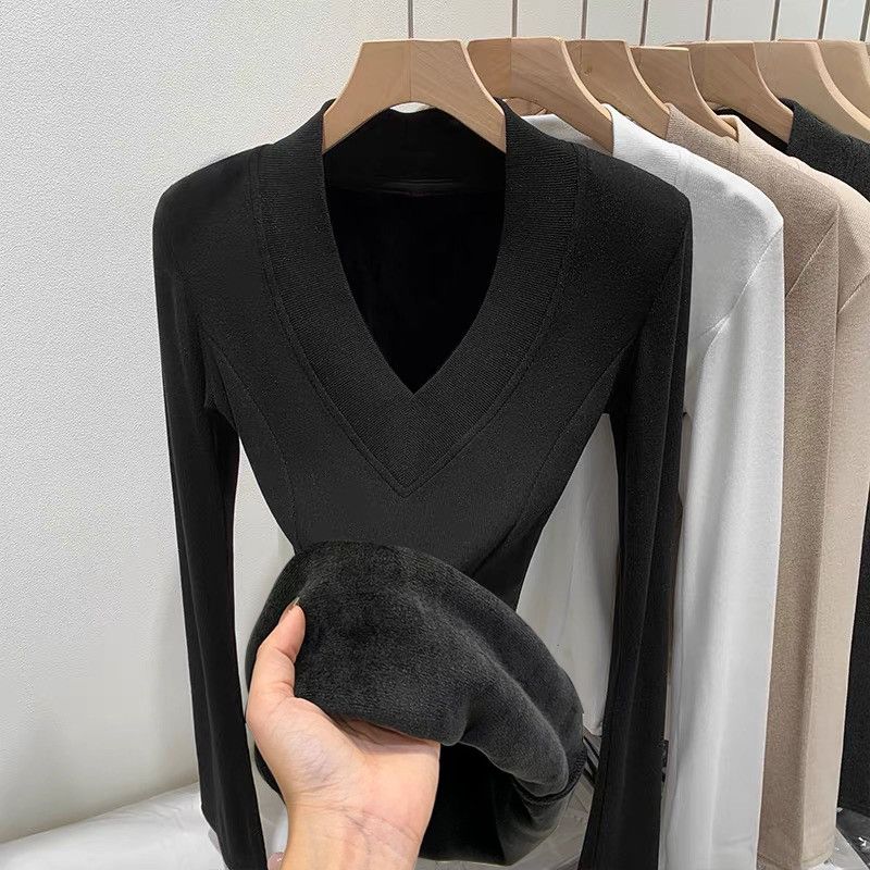 Plus Size Dames V-hals Fleece  - Women Fashion Wear recensie en prijs
