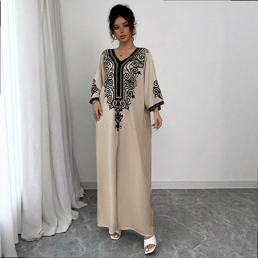 Maxi-jurk met V-hals en bloeme - Maxi Dress Boho recensie en prijs