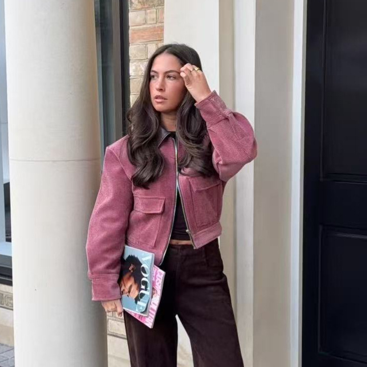 Suninbox Retro roze cropped co - Sherpa Coat Women recensie en prijs