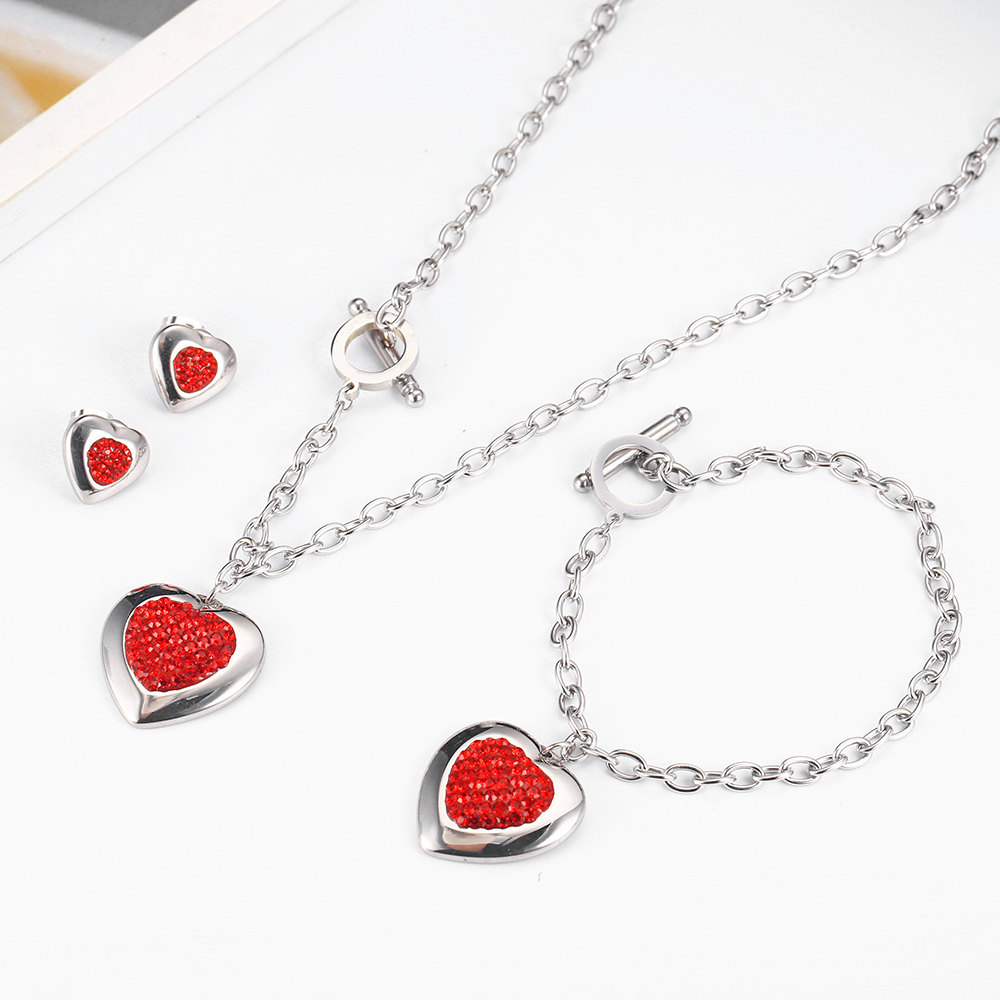 OUFEI Rvs Hart Ketting Oorbell - Women'S Fashion Vogue recensie en prijs