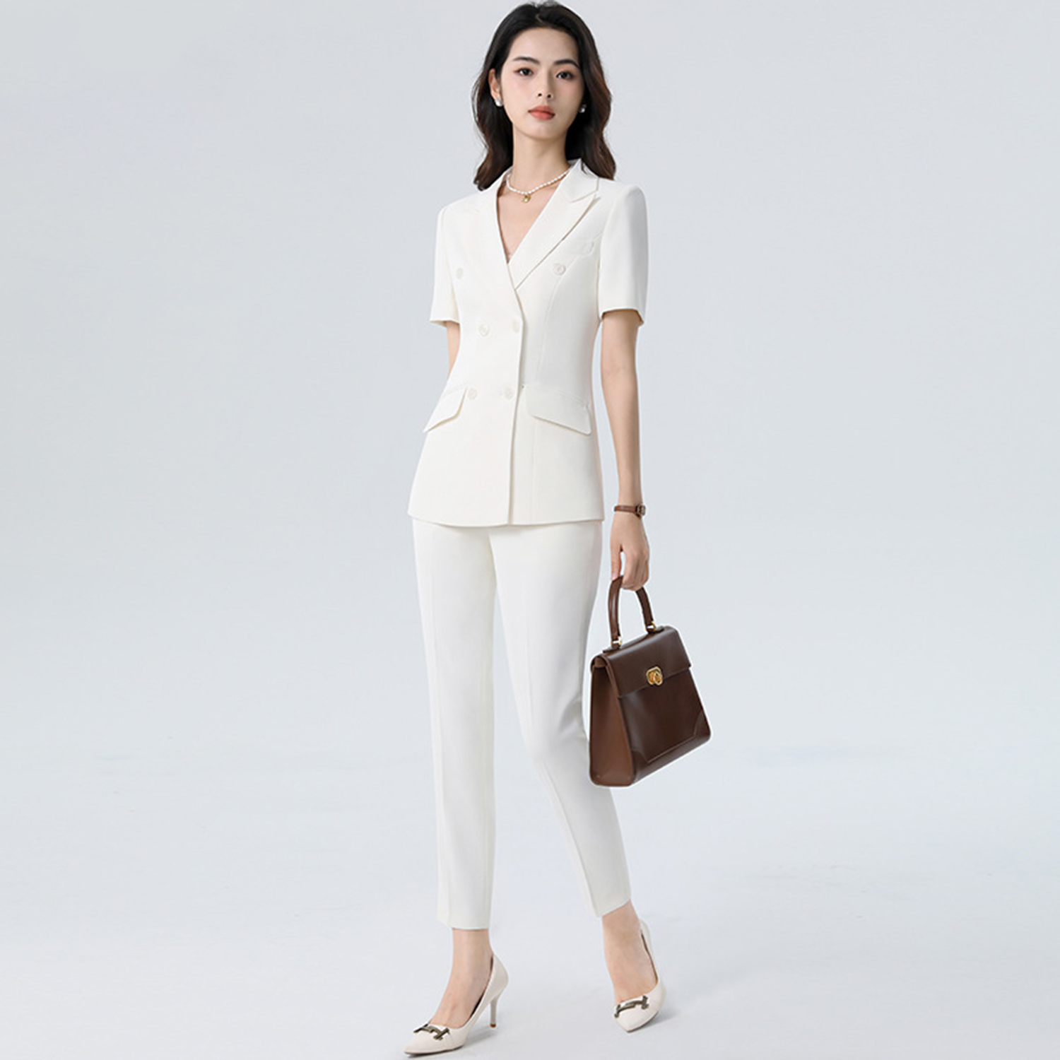 Allingentle Wit Damespak Slim  - Women'S Fashion Blazer recensie en prijs