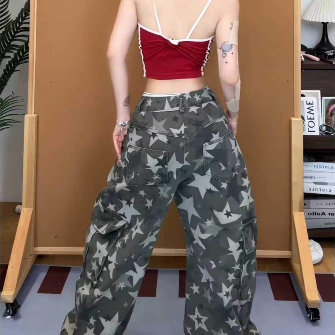 Dames Camo Cargo Broek Hoge Ta - Women'S Fashion Utility Pants recensie en prijs