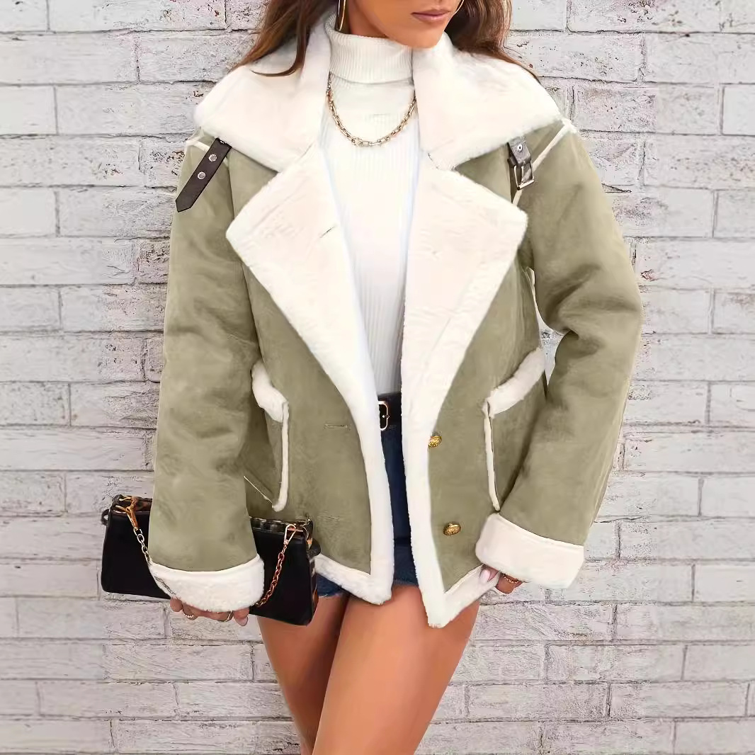 Vrouwen Shearling Jas Casual K - Sherpa Coat Women recensie en prijs