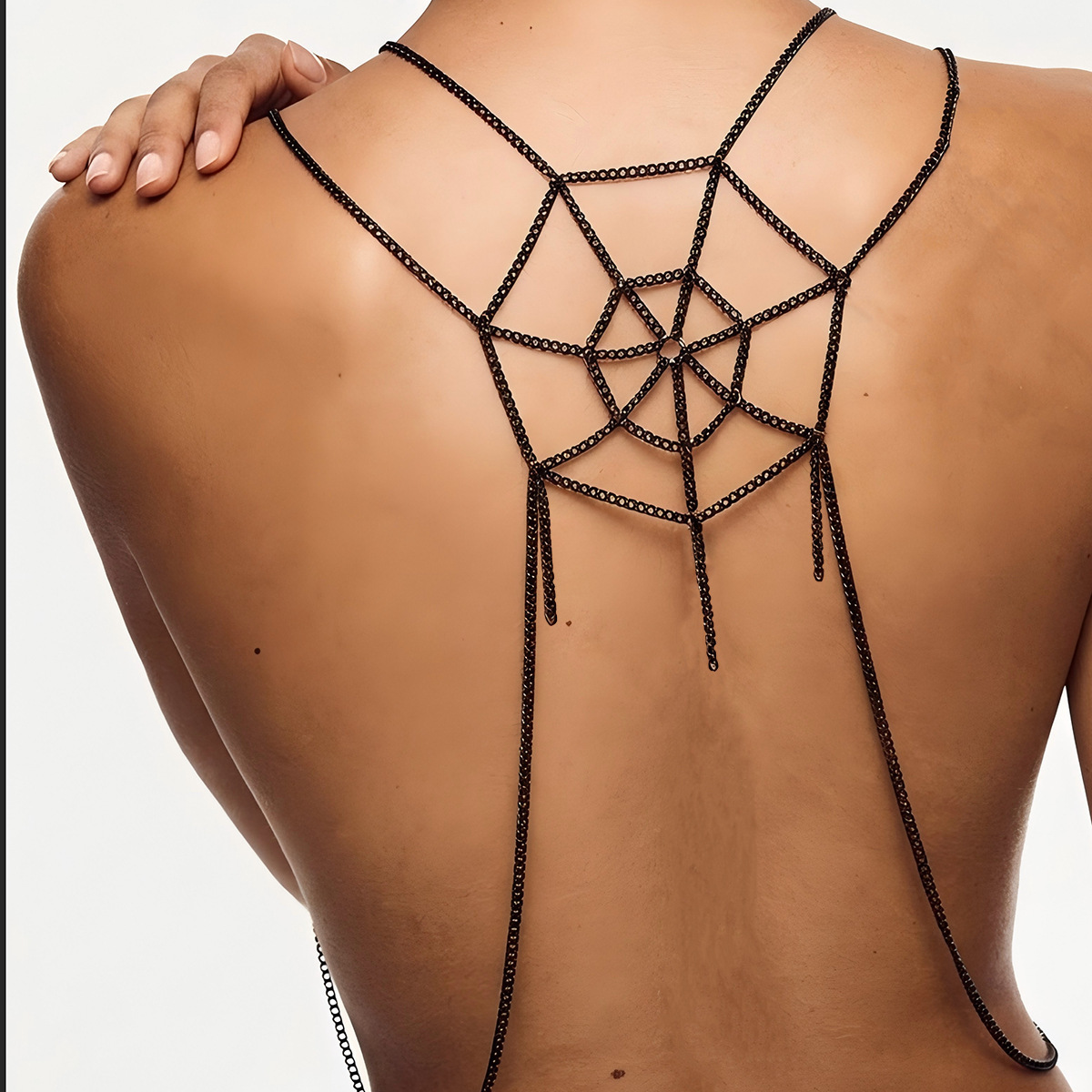 Gotische zwarte kettinghalsket - Women'S Fashion Harness recensie en prijs